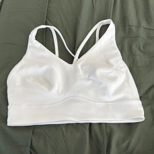 Lululemon white long line sports bra size 12